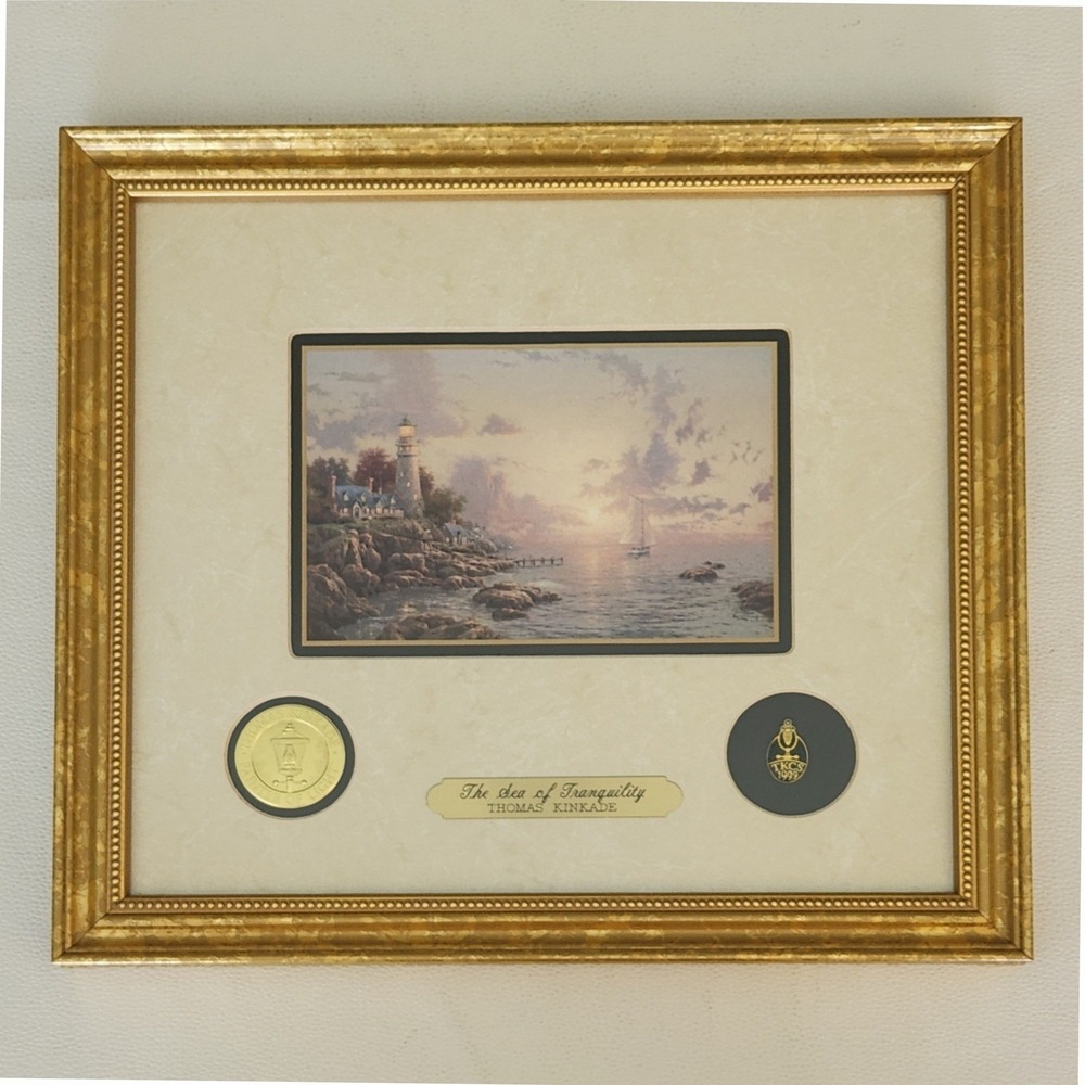 Thomas‎ Kinkade The Sea of Tranquility Framed Print COA Collector's Society 1999